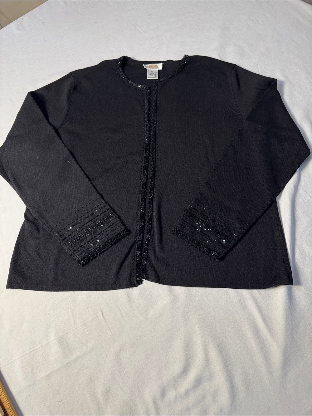 Talbots XL 80% silk cardigan. Snap closure at top